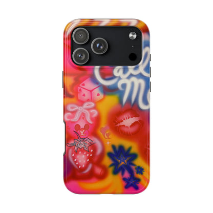 "CALL ME!" airbrush iPhone case