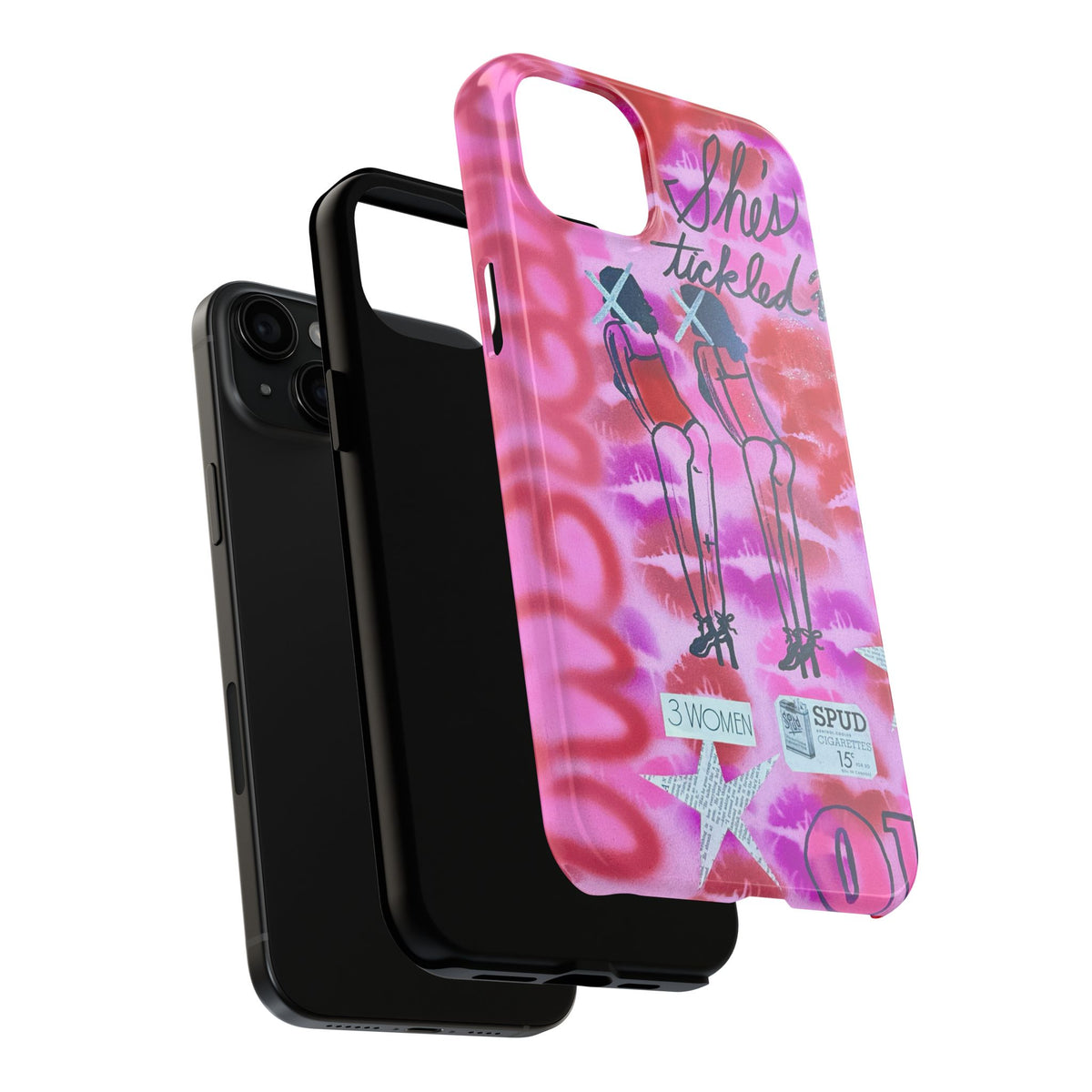 "tickled pink" airbrush iPhone case