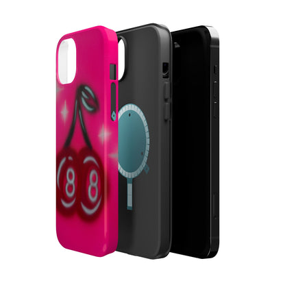 MagSafe "cherry 8ball" airbrush iPhone case