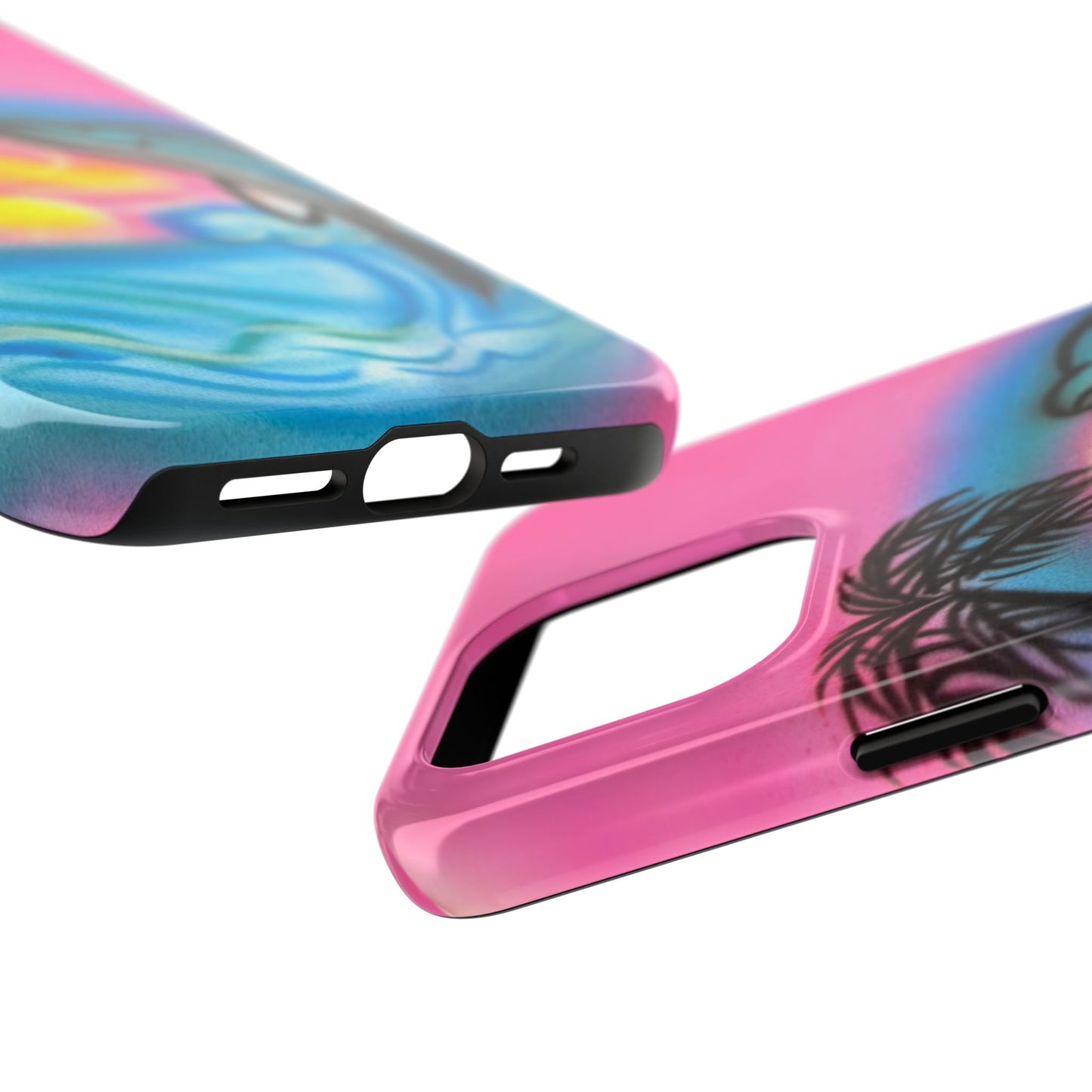 "dolphin love" airbrush iPhone case