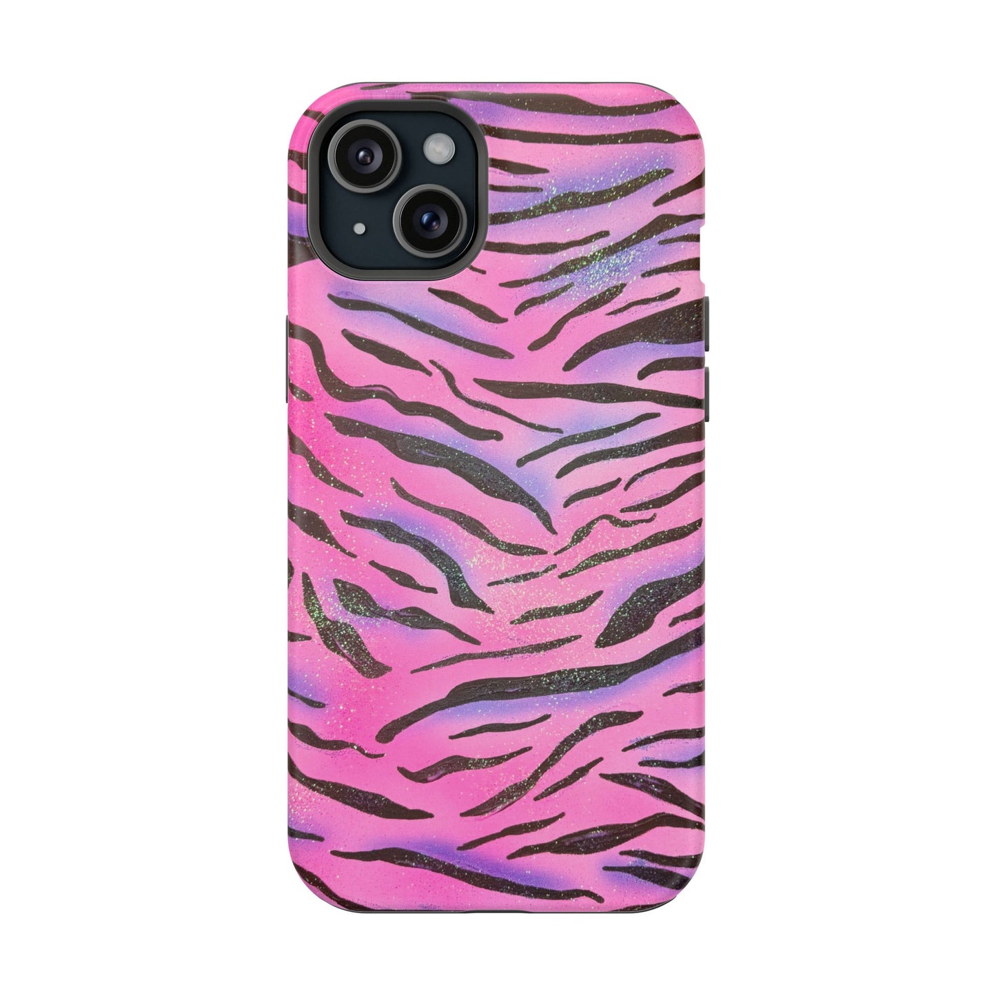 MagSafe "glitter zebra" airbrush iPhone case