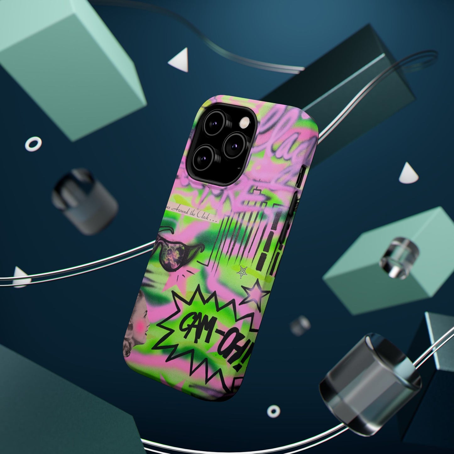 MagSafe "green camo" airbrush iPhone case