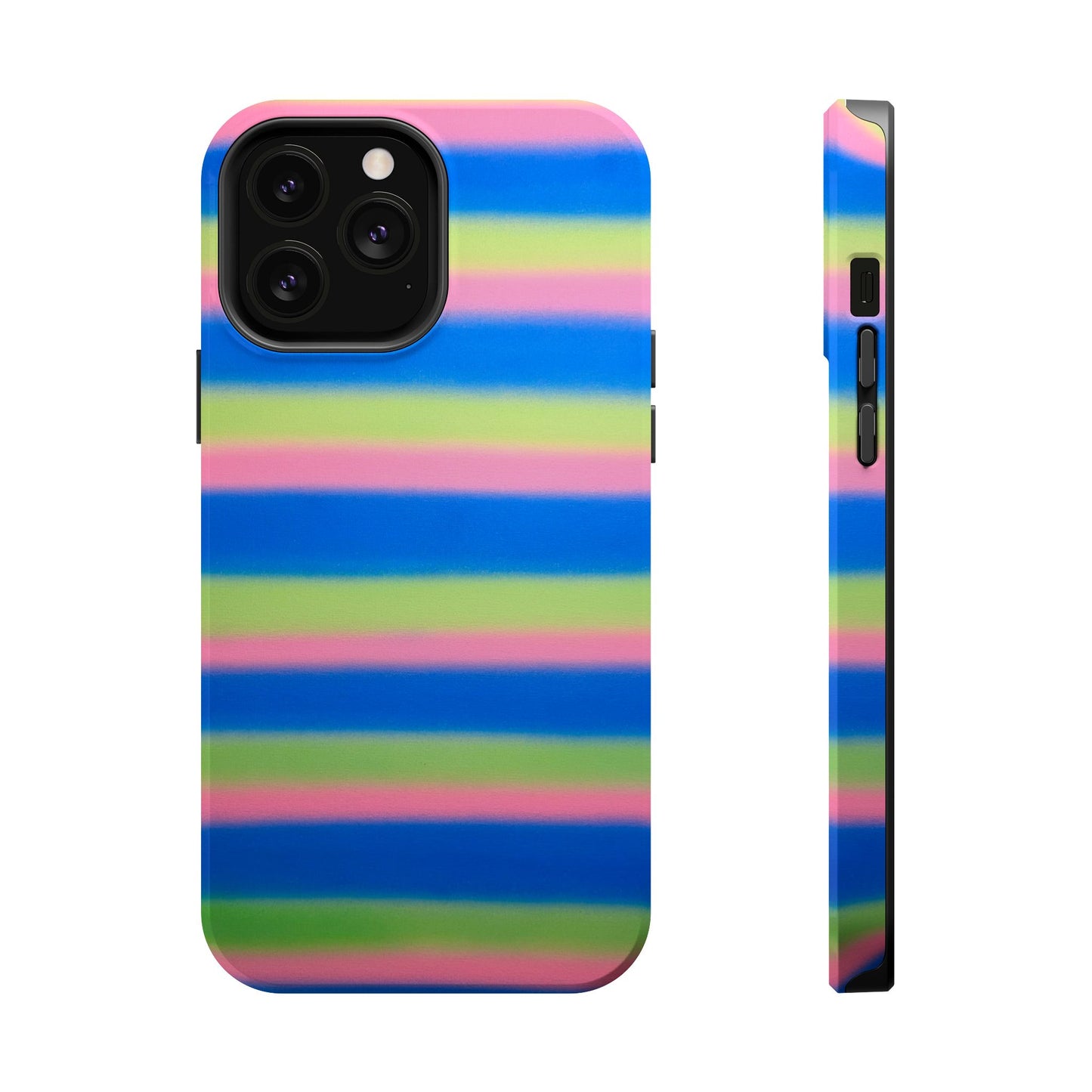 MagSafe "sherbet stripes" airbrush iPhone case