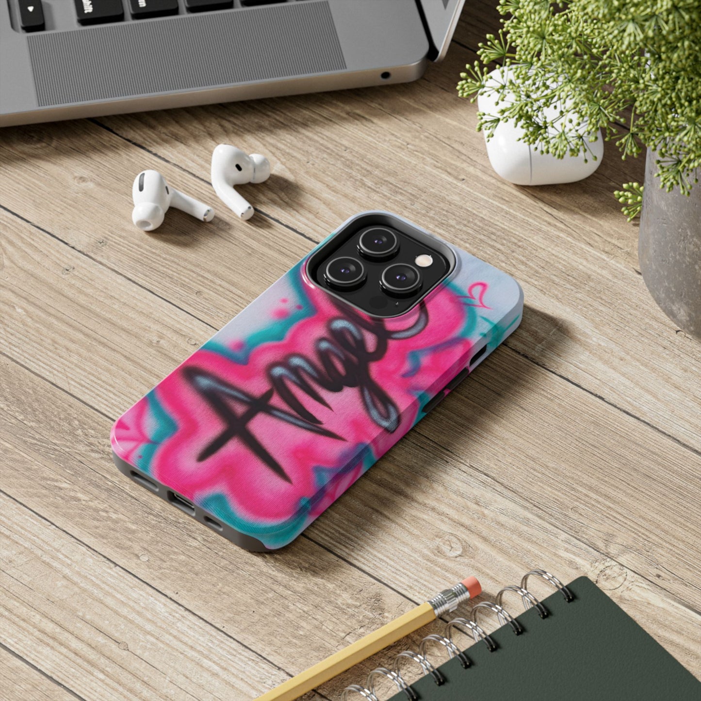 "angel" airbrush iPhone case