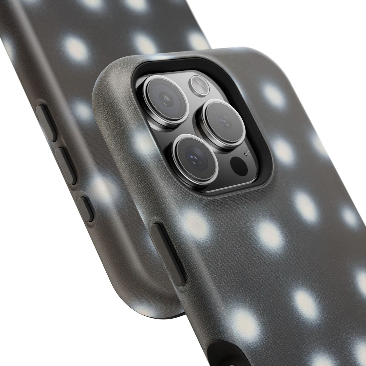 MagSafe "coconut noir polka dot" airbrush iPhone case