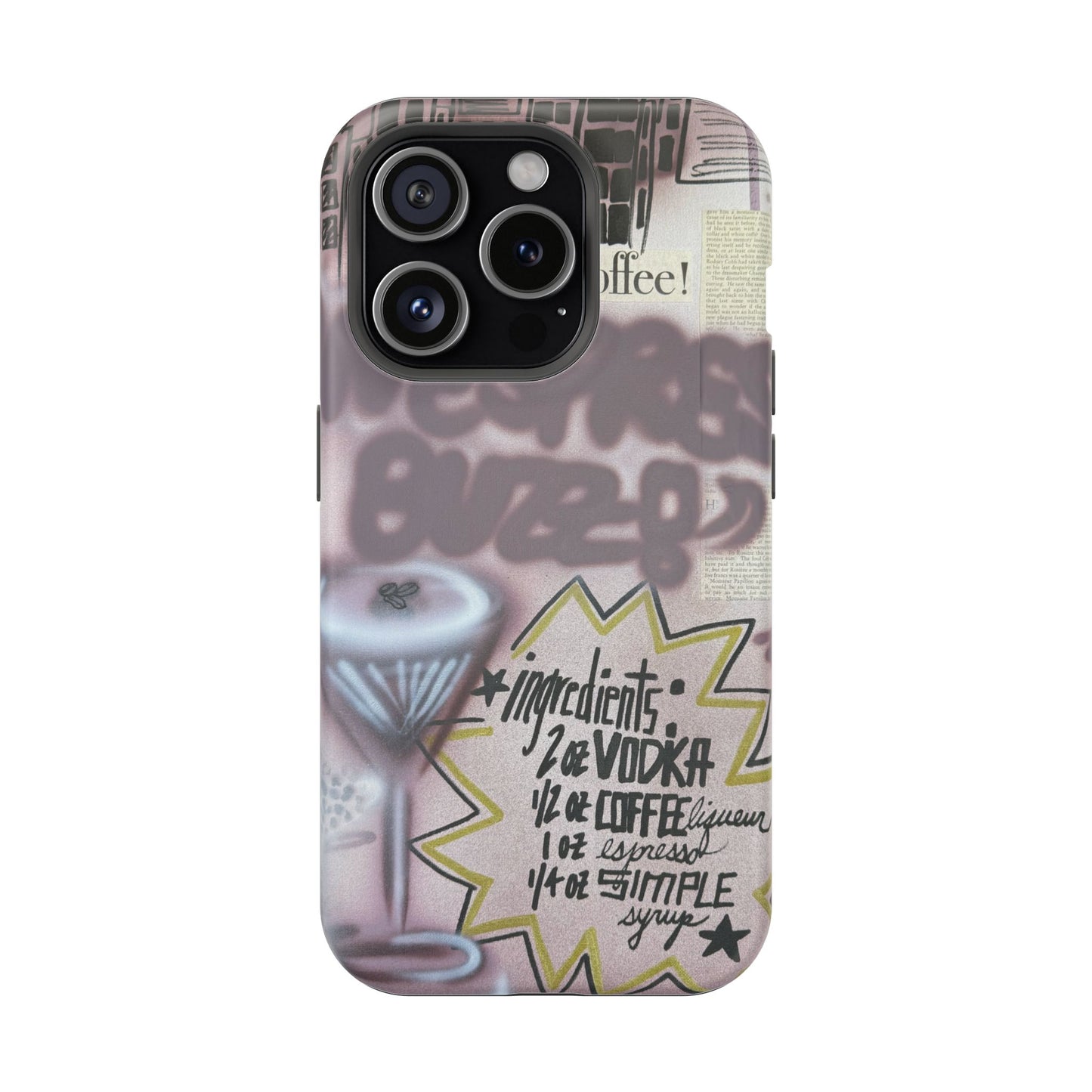 MagSafe "espresso martini" airbrush iPhone case