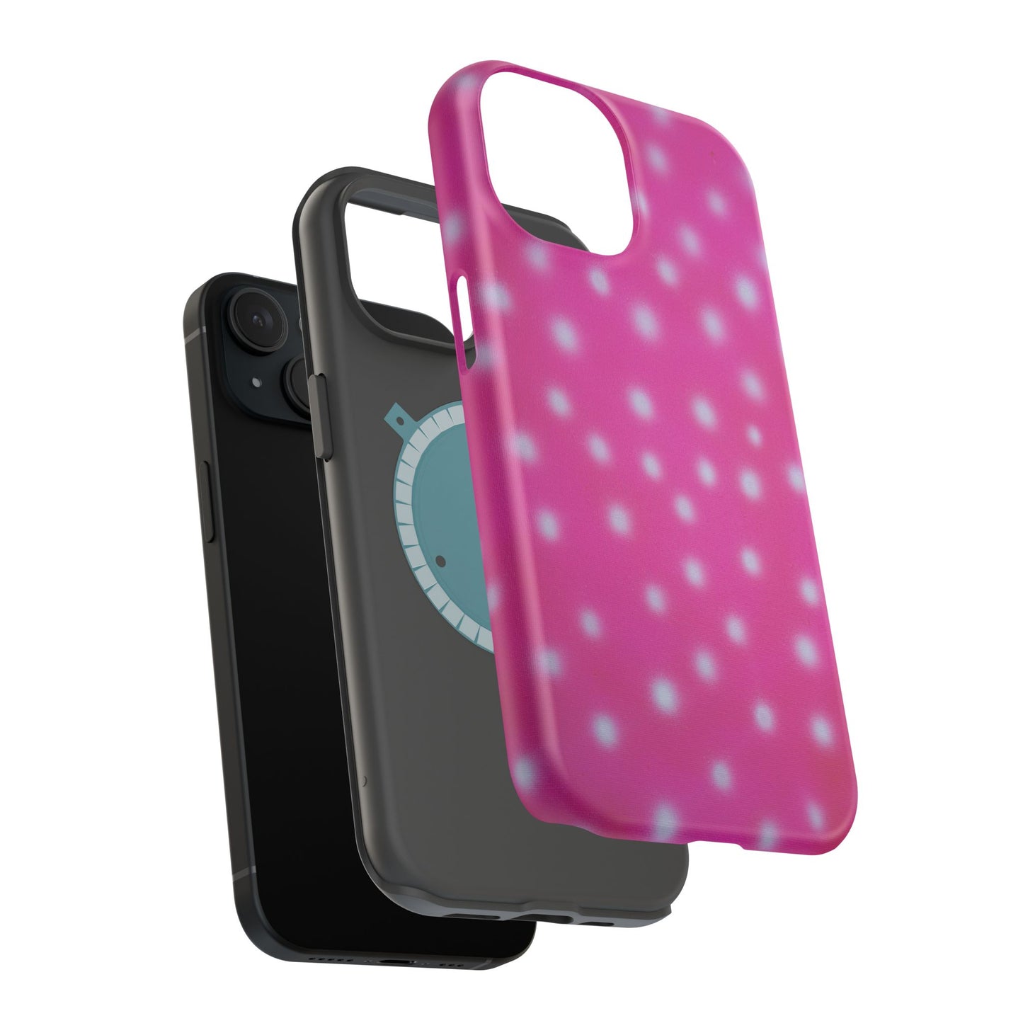 MagSafe "bubblegum polka dot" airbrush iPhone case
