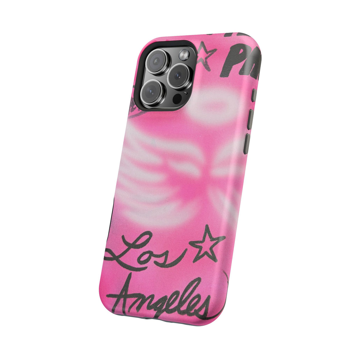 MagSafe "pinke Engelsflügel" Airbrush iPhone Hülle
