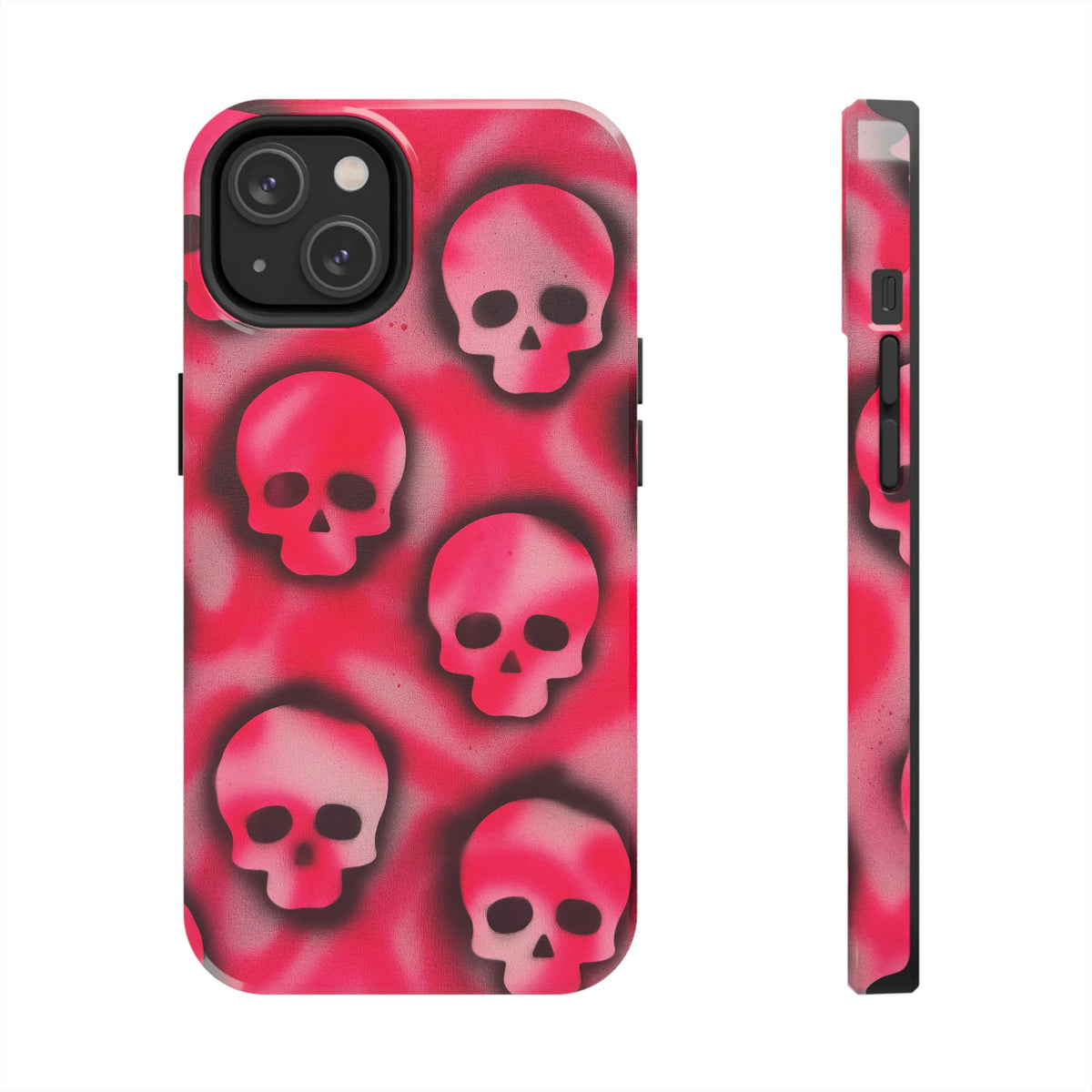 "pink skully" airbrush iPhone case