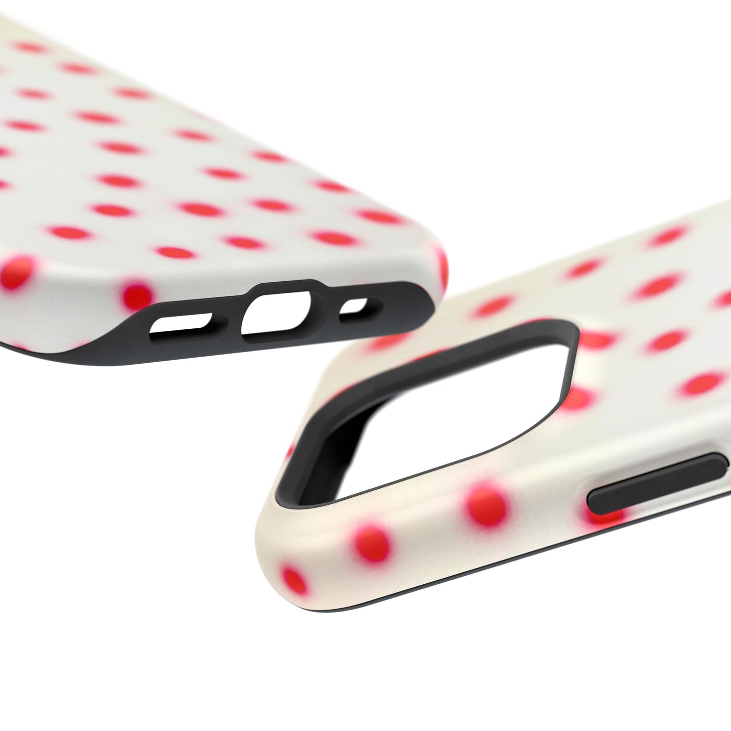 MagSafe "vanilla cherry polka dot" airbrush iPhone case
