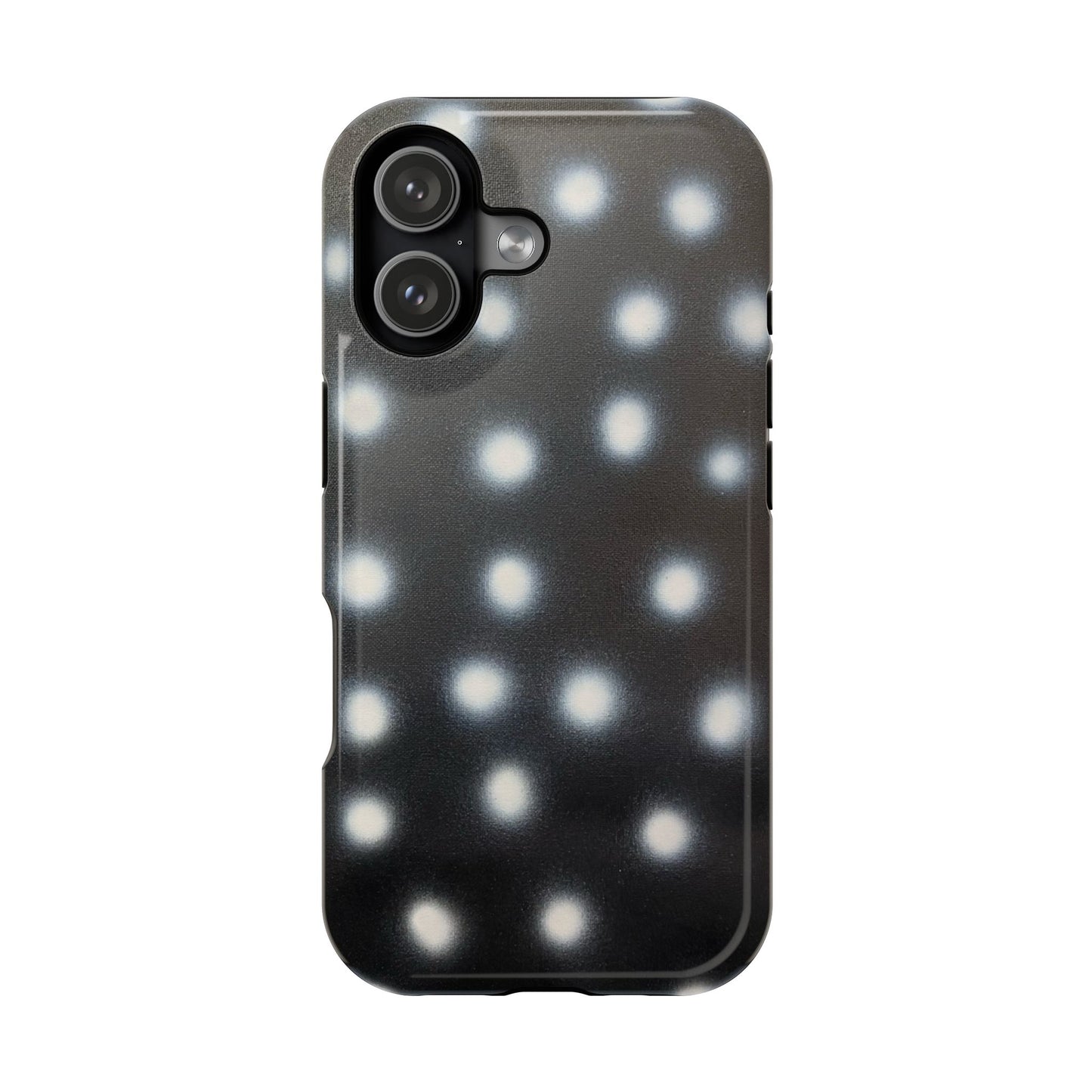 MagSafe "coconut noir polka dot" airbrush iPhone case