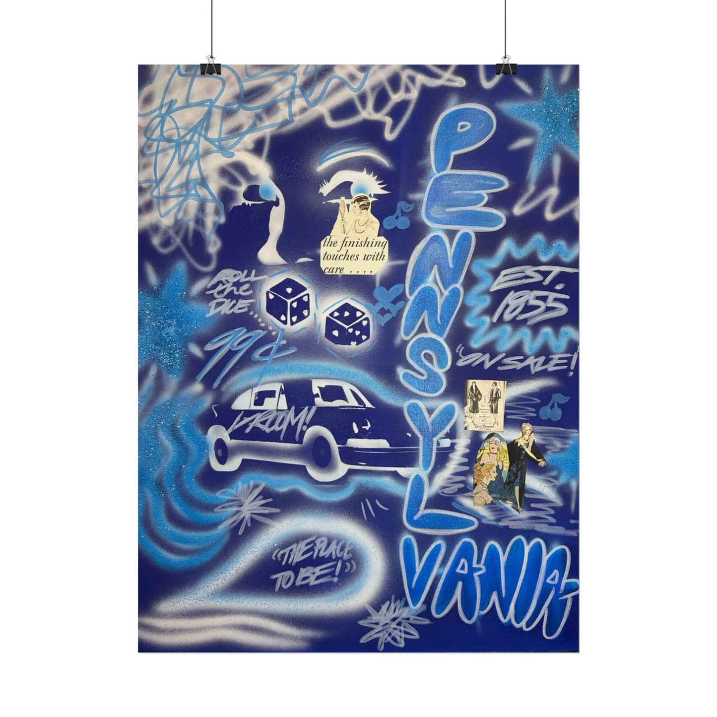 "state college, pa" airbrush rolled print