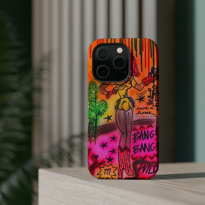 MagSafe "wild, wild west" airbrush iPhone case