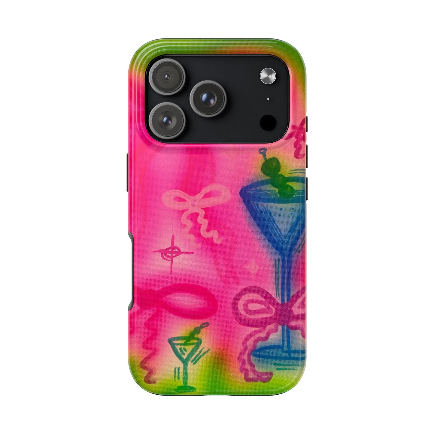 "bow martini" airbrush iPhone case