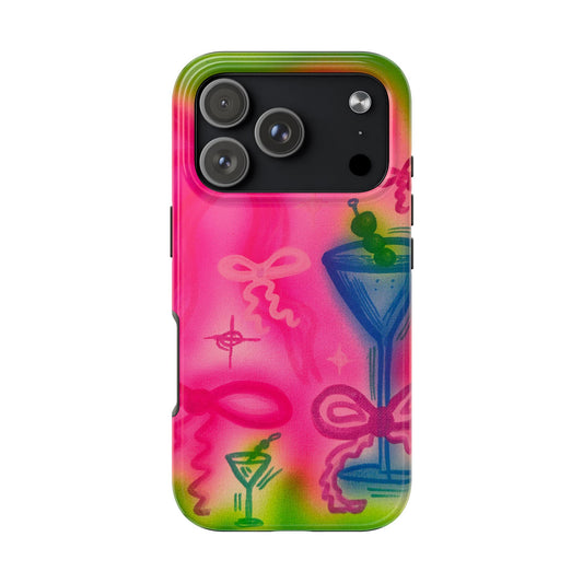 "bow martini" airbrush iPhone case