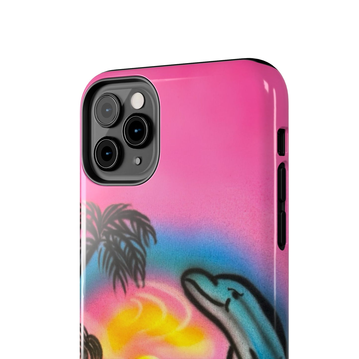 "dolphin love" airbrush iPhone case