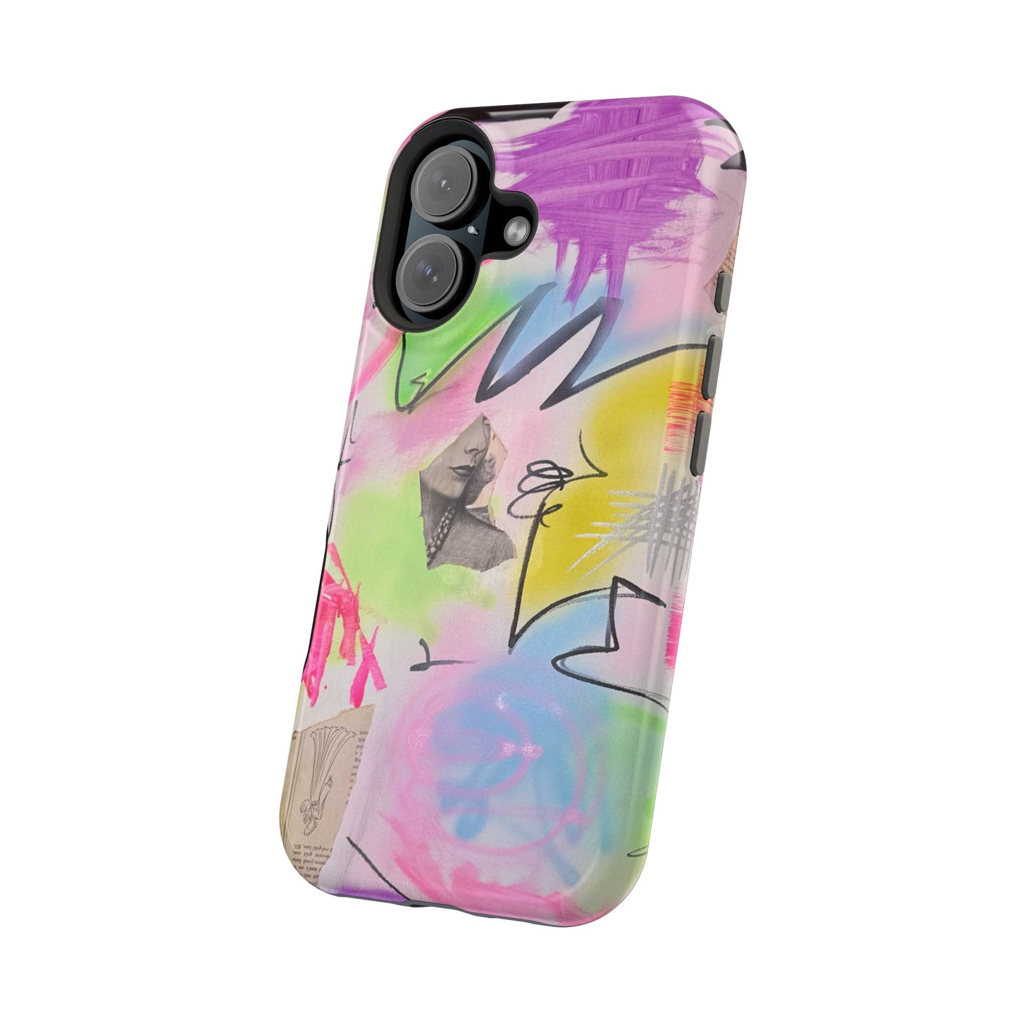 MagSafe "pastel static" airbrush iPhone case