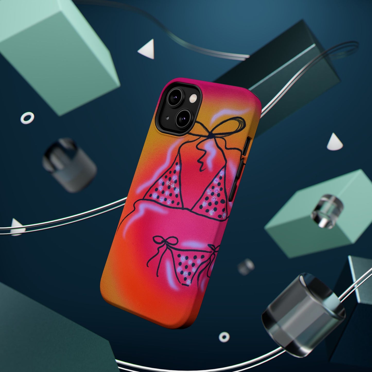 MagSafe "glitter bikini" airbrush iPhone case