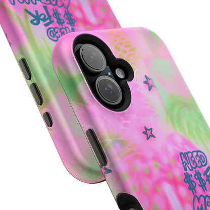 MagSafe "need $$ for matcha" airbrush iPhone case
