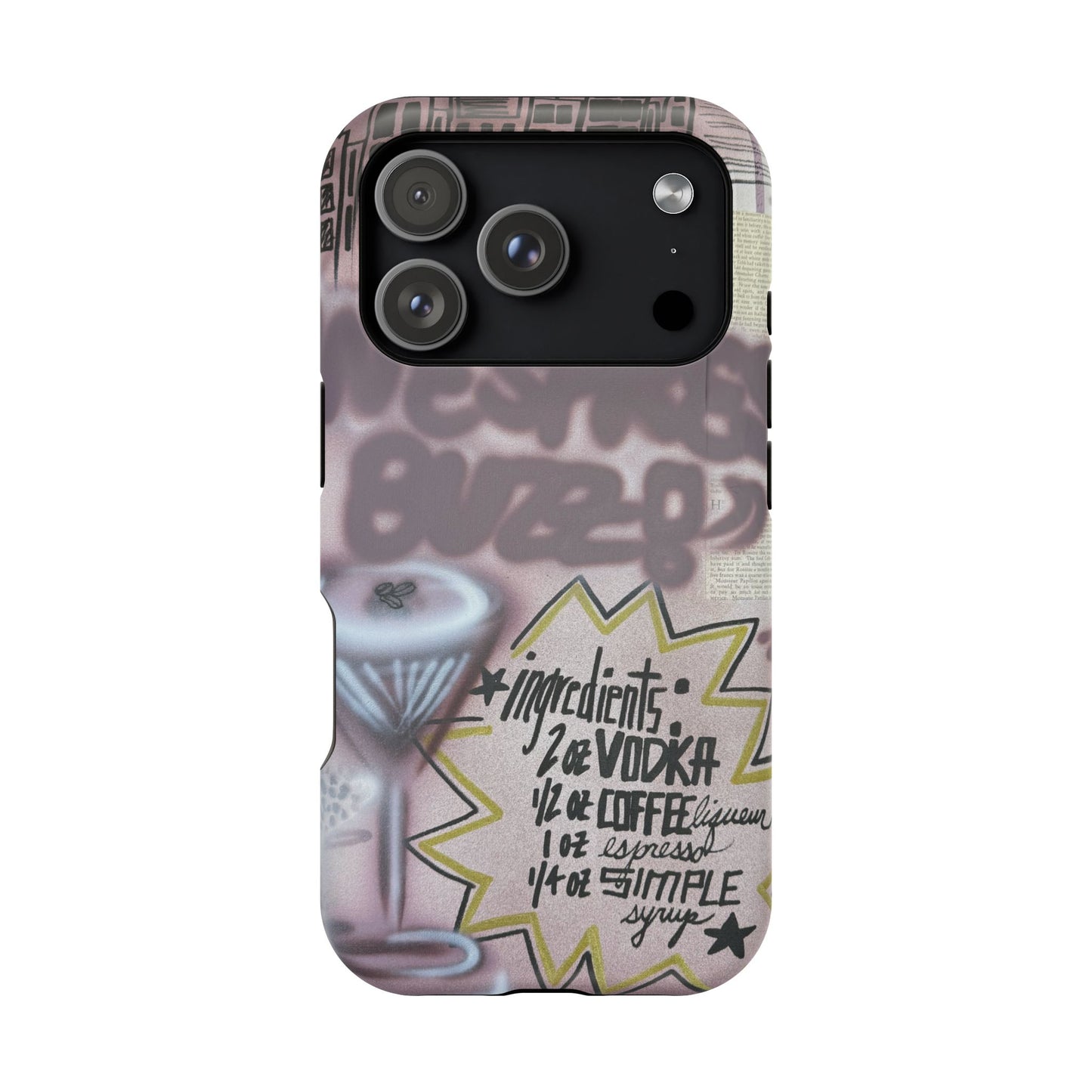 MagSafe "espresso martini" airbrush iPhone case