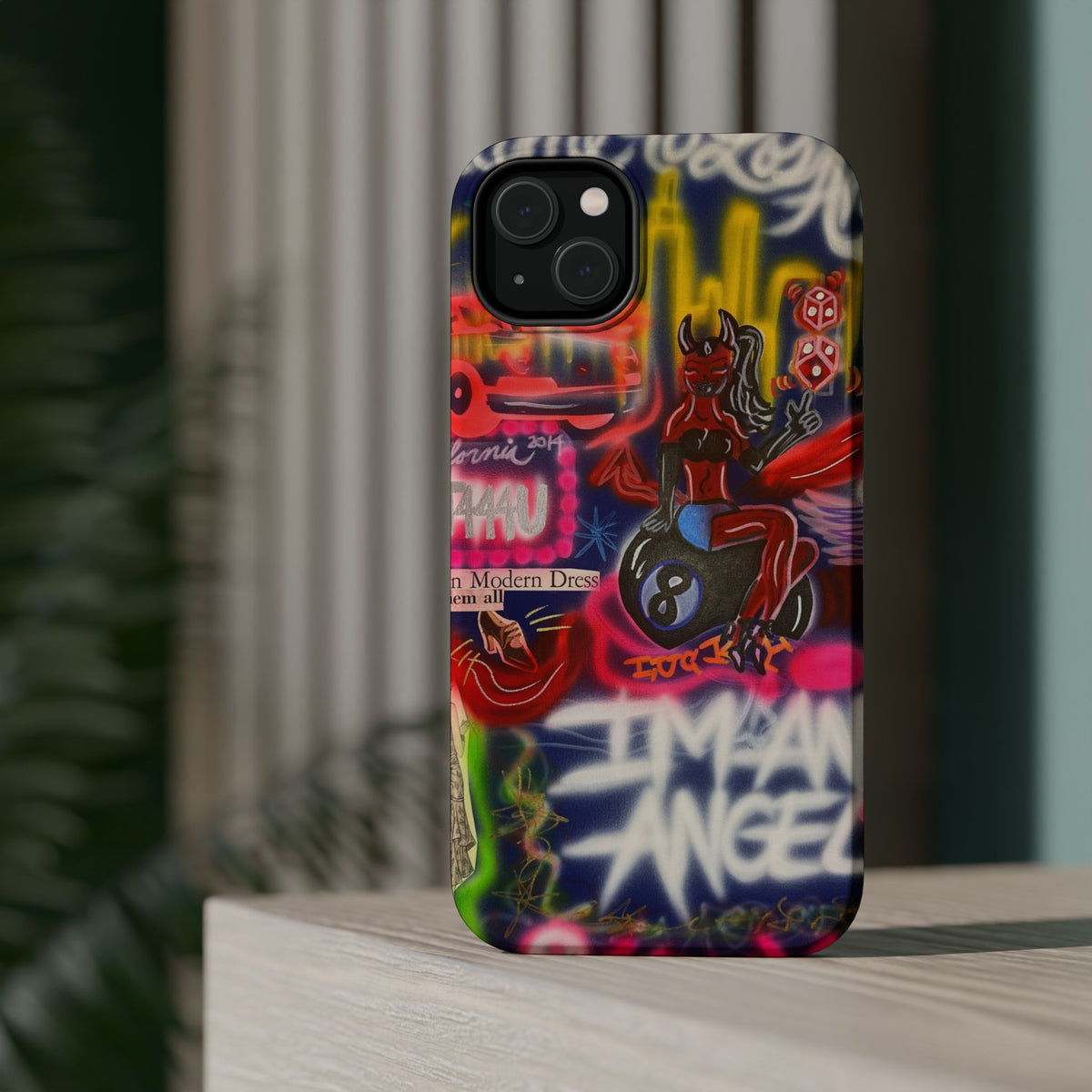 MagSafe "im an angel" airbrush iPhone case