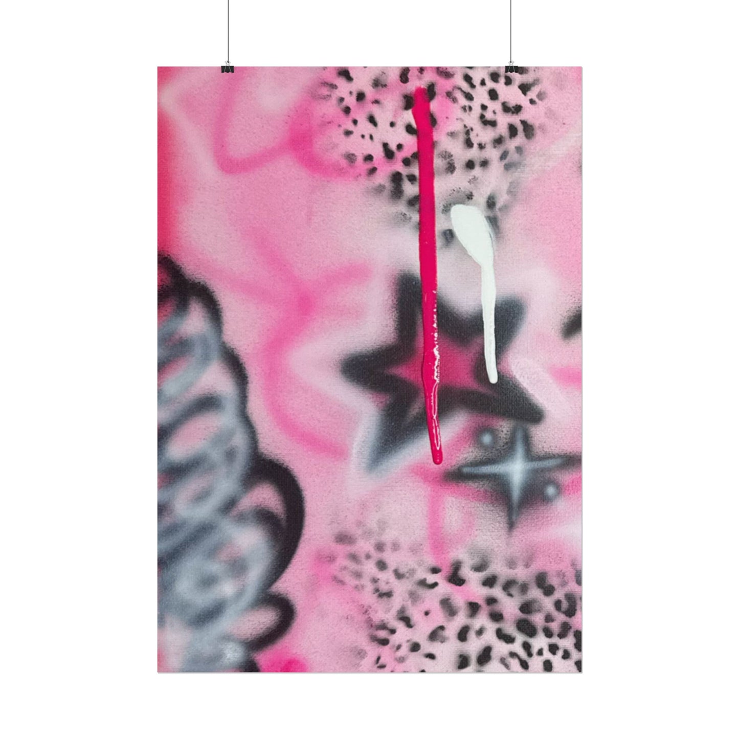 "pink cheetah" airbrush rolled print