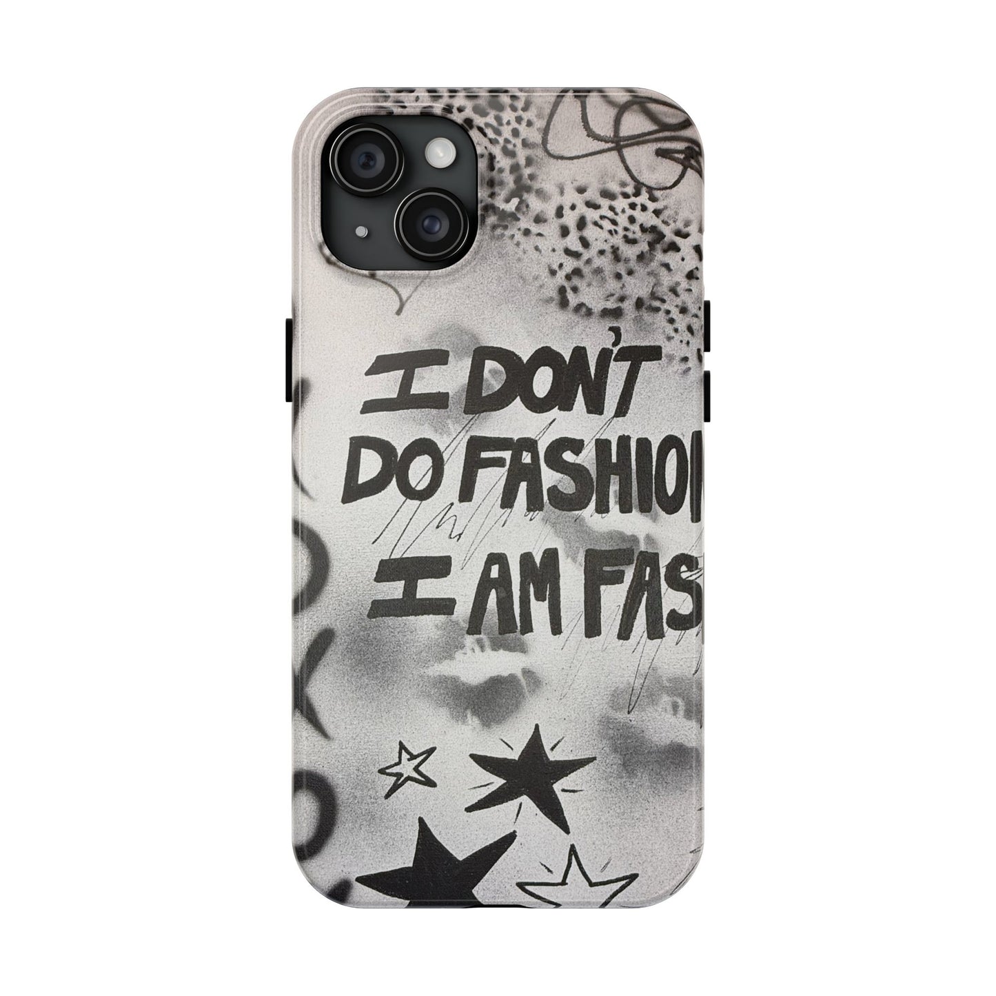 "i am fashion" airbrush iPhone case