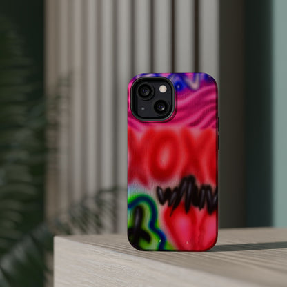 MagSafe Airbrush-iPhone-Hülle „with luv, xoxo“