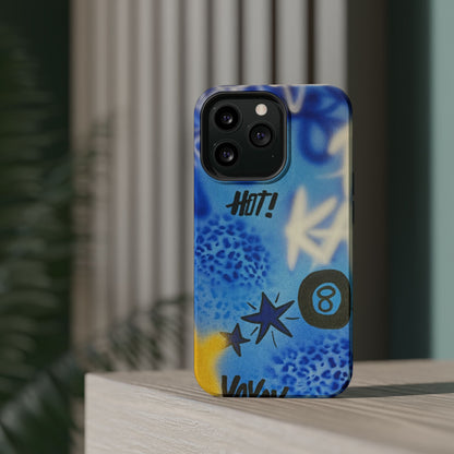 MagSafe "brilliant blues" airbrush iPhone case