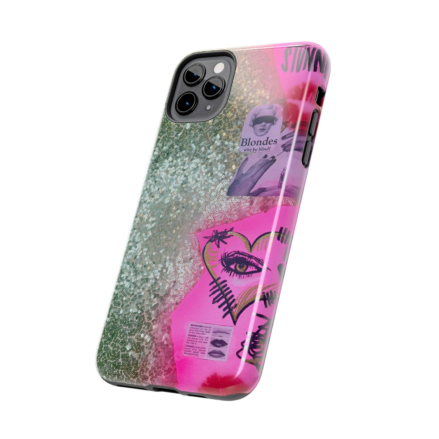 "glitter gloss" airbrush iPhone case