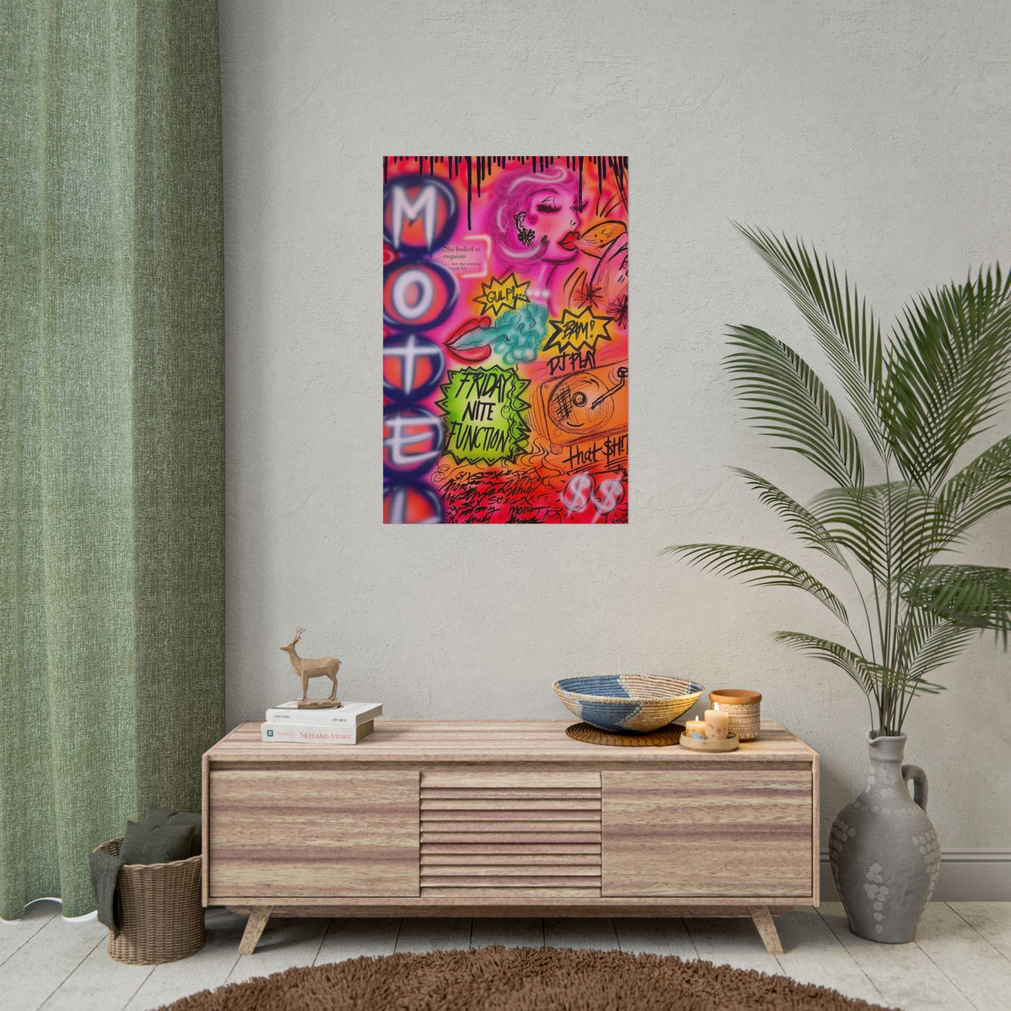 "vegas ventures" airbrush rolled print