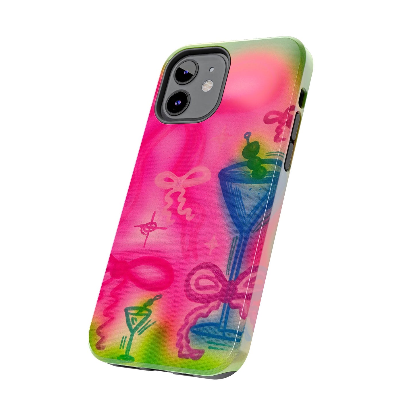 "bow martini" airbrush iPhone case