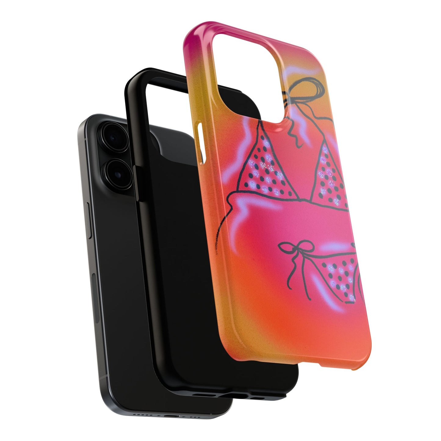 "glitter bikini" airbrush iPhone case
