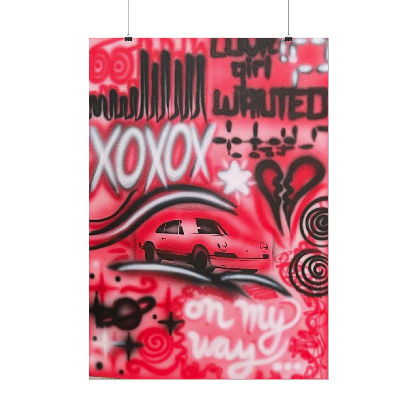 "LUCKY YOU! PT. 2" airbrush rolled print