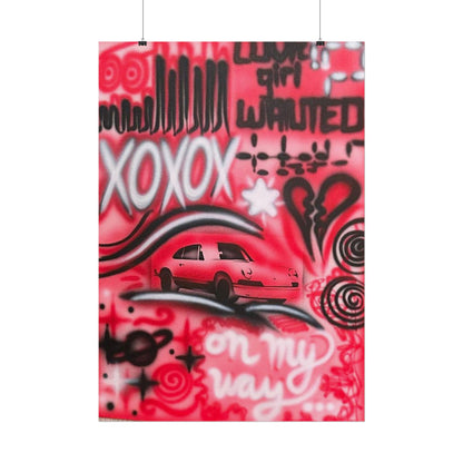 "LUCKY YOU! PT. 2" airbrush rolled print