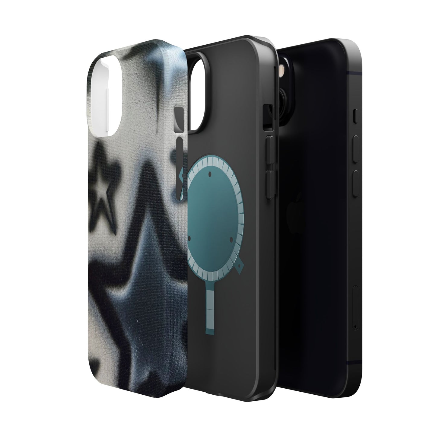 MagSafe "black & white stars" airbrush iPhone case