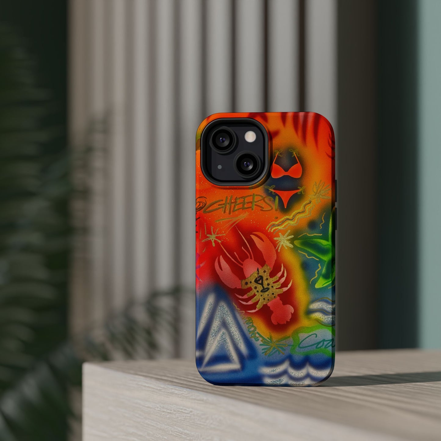 MagSafe "tipsy lobster" airbrush iPhone case