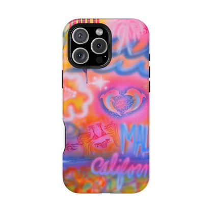"mornings in malibu" MagSafe airbrush iPhone case