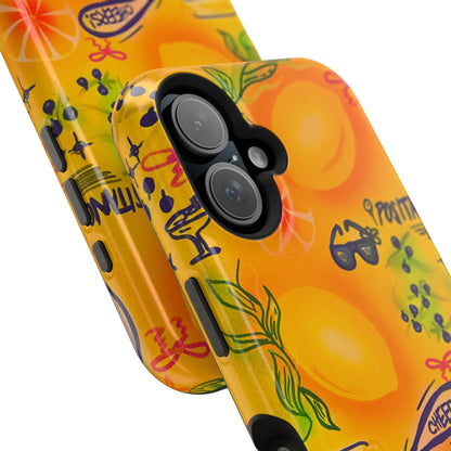 MagSafe Airbrush iPhone Hülle „citrus coastline“