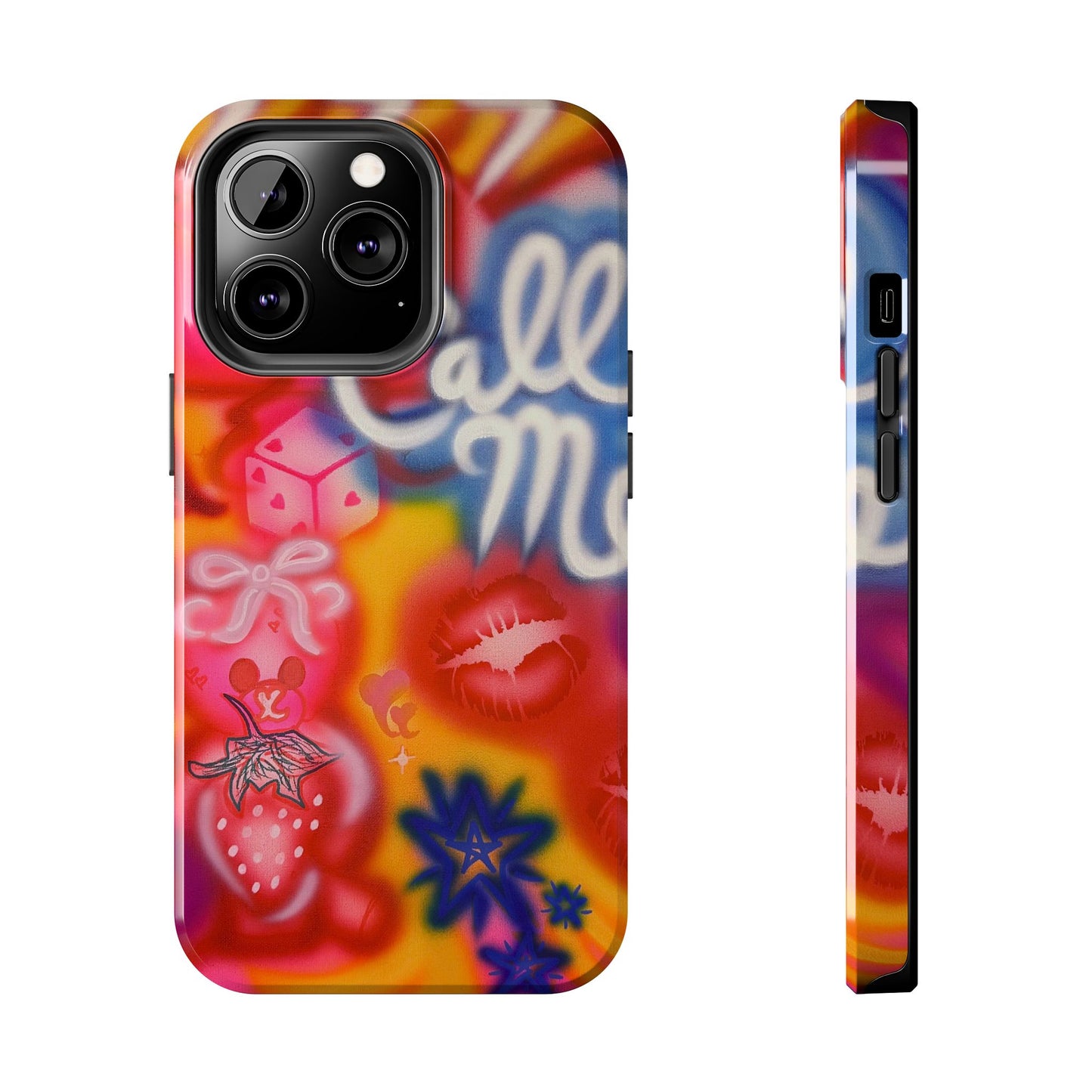 "CALL ME!" airbrush iPhone case