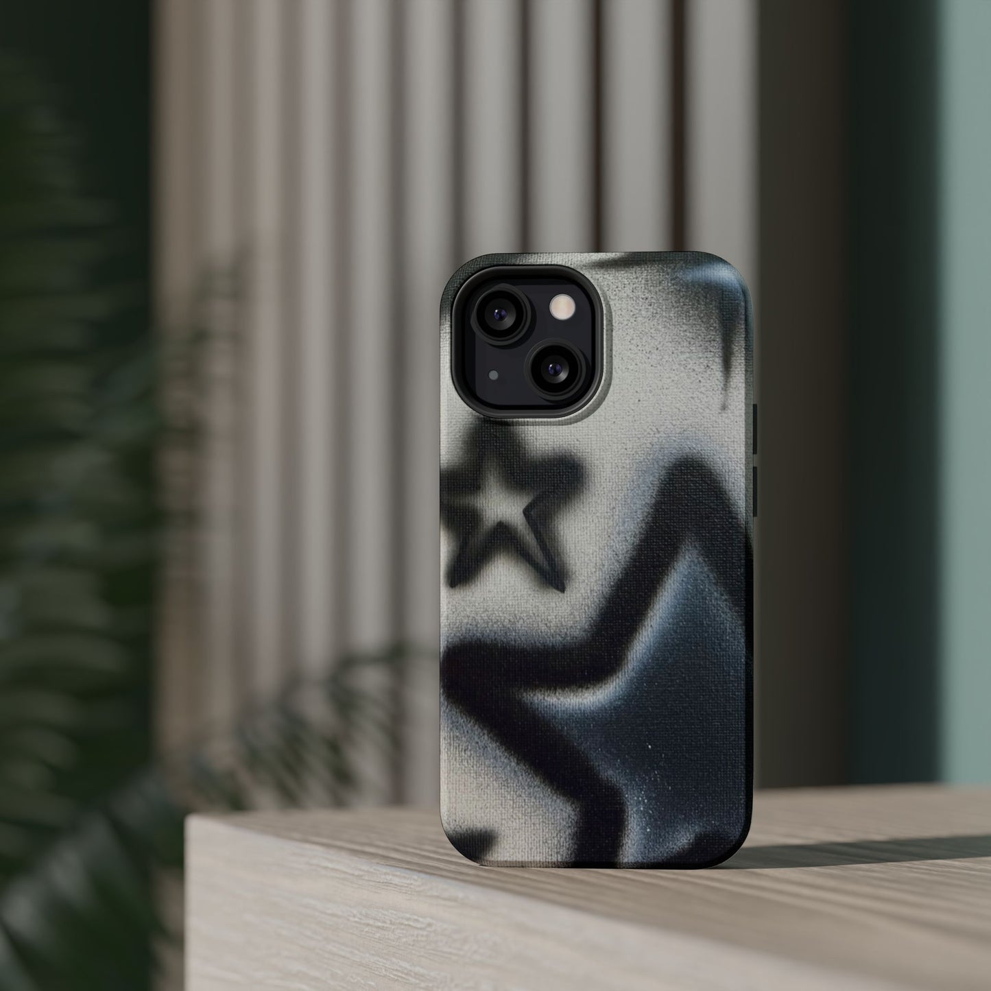MagSafe "black & white stars" airbrush iPhone case