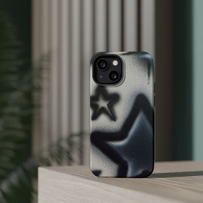 MagSafe "black & white stars" airbrush iPhone case