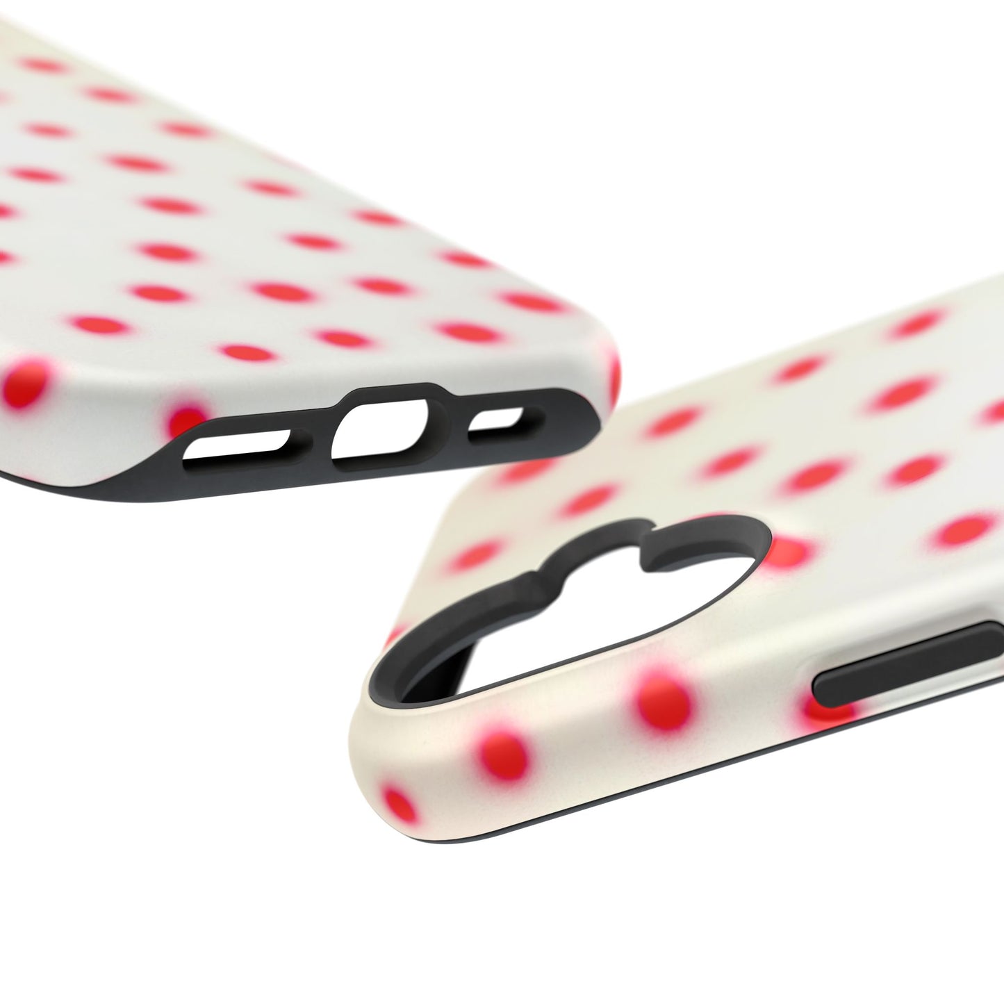 MagSafe "vanilla cherry polka dot" airbrush iPhone case