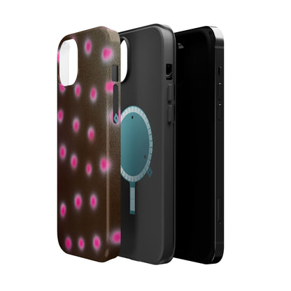 MagSafe "cherry mocha polka dot" airbrush iPhone case
