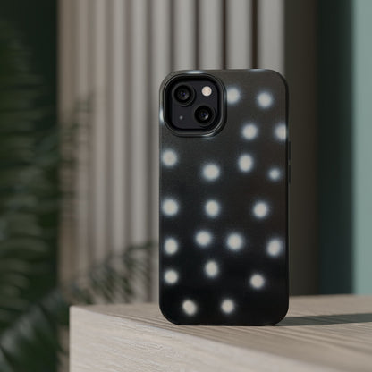 MagSafe "coconut noir polka dot" airbrush iPhone case