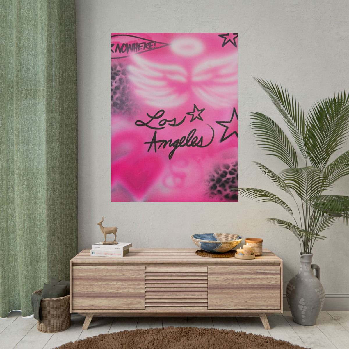 "pink angel wings" airbrush rolled print