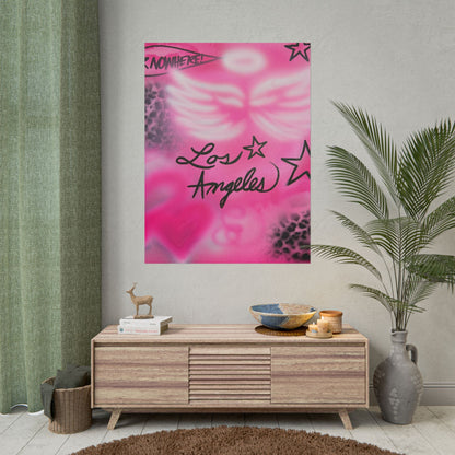 "pink angel wings" airbrush rolled print
