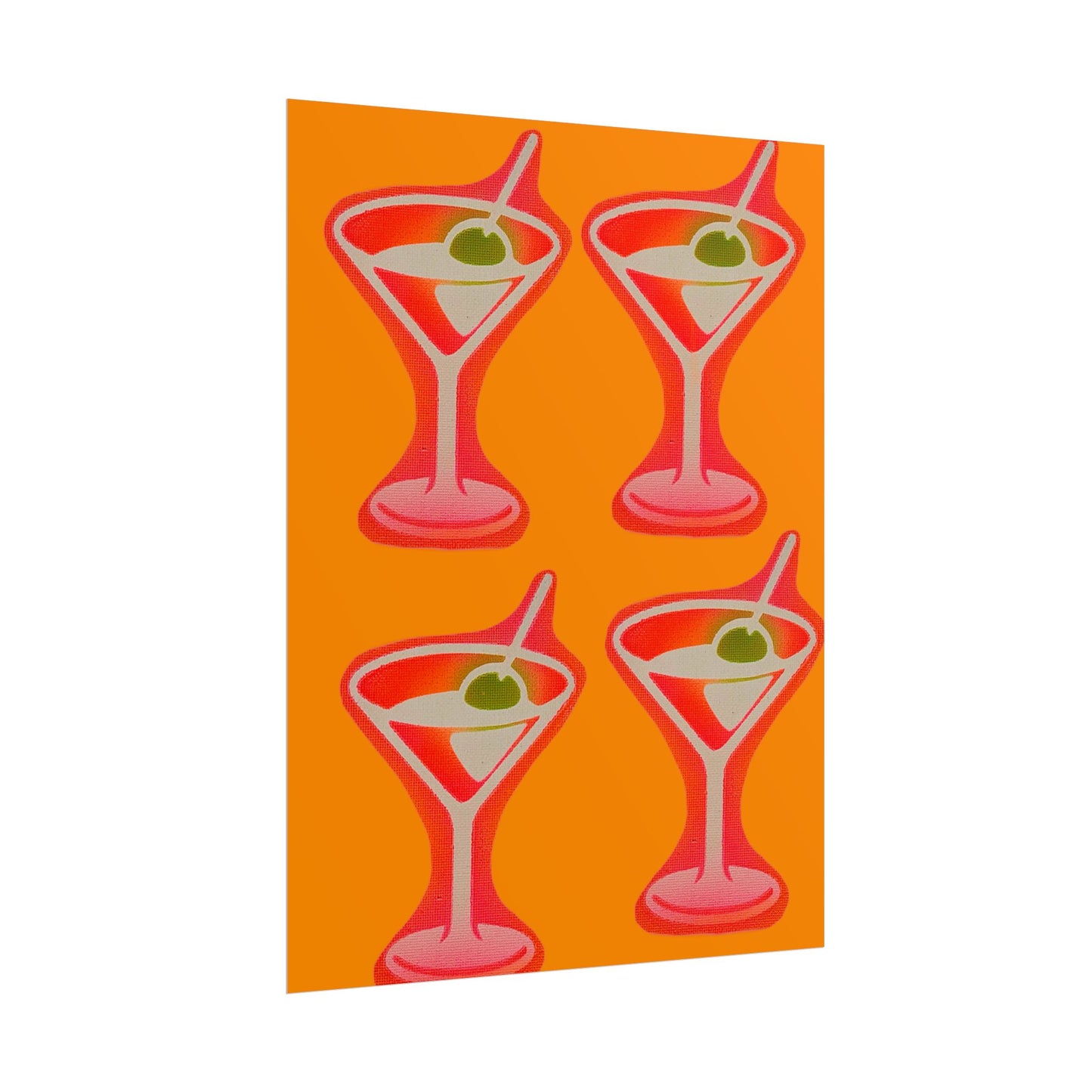 "shaken, not stirred" airbrush rolled print