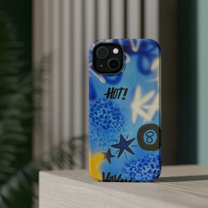 MagSafe "brilliant blues" airbrush iPhone case