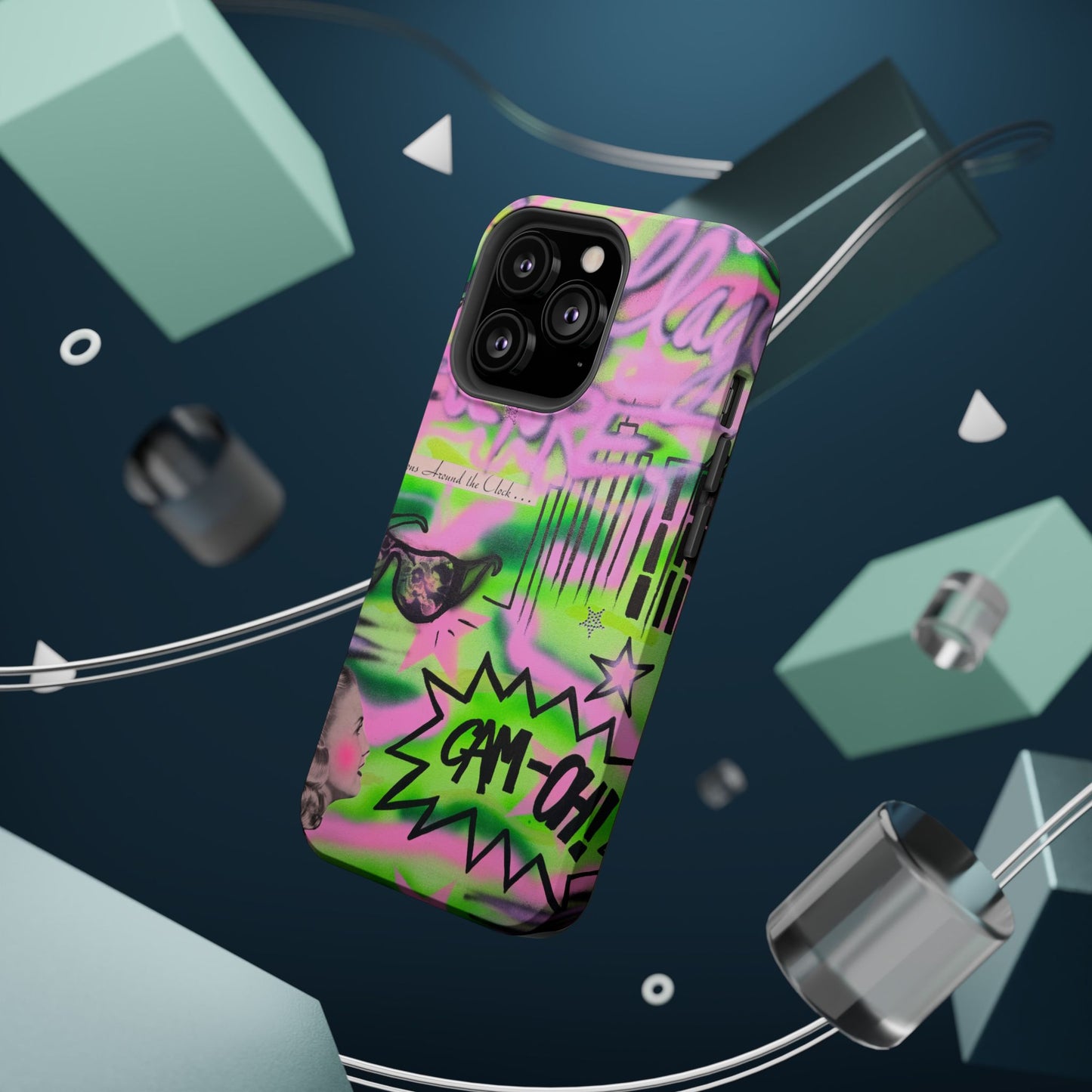 MagSafe "green camo" airbrush iPhone case